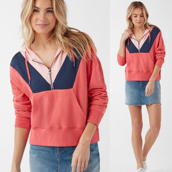 NEW Splendid Ryder Active Colorblock Hoodie S $128 - Picture 3 of 9